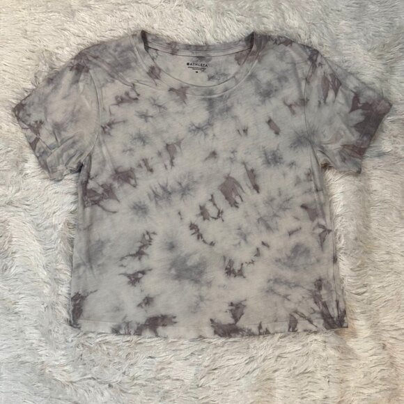 Athleta Daily Crop Tie Dye Tee Sz M - Picture 2 of 9